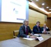 De dcha. a izq., el Viceconsejero de Medio Ambiente y Ordenación del Territorio de la Comunidad de Madrid, Enrique Ruiz, el Presidente de CECRV, Amancio Moyano, y el Presidente de Vinos de Madrid, Juan Bautista Orusco